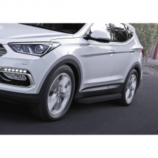Пороги Black для Hyundai Santa Fe Premium (2015-2018) № A180ALB.2305.2