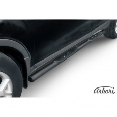 Пороги Arbori d76 с проступями черные для Ford Kuga (2008-2013) № AFZDAFKG07B