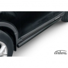 Пороги Arbori d76 труба черные для Ford Kuga (2008-2013) № AFZDAFKG08B