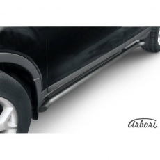 Пороги Arbori d57 с гибами черные для Ford Kuga (2008-2013) № AFZDAFKG09B