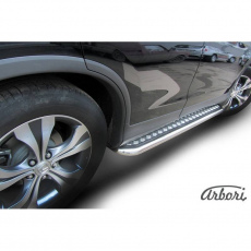 Пороги Arbori d57 с листом для Honda CR-V (2012-2016) № AFZDAHCRV1307