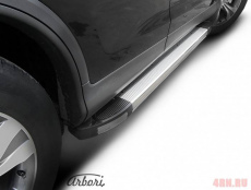 Пороги алюминиевые Arbori для Honda CR-V (2012-2016) № AFZDAHCRV1308