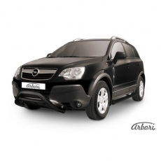 Защита передняя Arbori d76 низкая черная для Opel Antara (2006-2011) № AFZDAOPAN01B