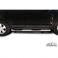 Пороги Arbori d76 с проступями для Opel Antara (2006-2011) № AFZDAOPAN08