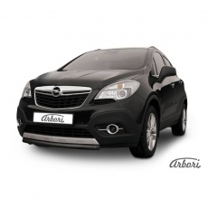Защита переднего бампера Arbori d57 короткая черная для Opel Mokka (2013-2018) № AFZDAOPMOK1305B