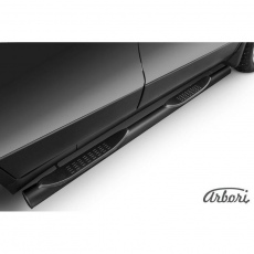 Пороги Arbori d76 с просупью черные для Opel Mokka (2013-2018) № AFZDAOPMOK1306B