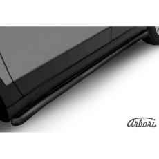 Пороги Arbori d57 с гибами черная для Suzuki SX4 (2014-2018) № AFZDASSX41404B