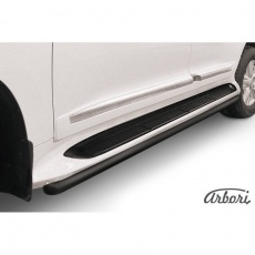 Защита штатного порога Arbori d57 черная для Toyota Land Cruiser 200 (2013-2018) № AFZDATLC21313B