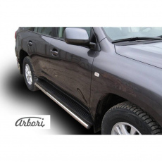 Защита штатного порога Arbori d57 для Toyota Land Cruiser 200 (2007-2012) № AFZDATLC219