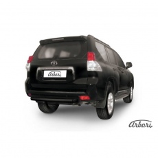 Защита заднего бампера Arbori d76 короткая черная для Toyota Land Cruiser Prado 150 (2009-2013) № AFZDATOP20B