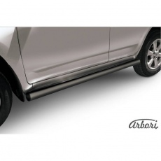 Пороги Arbori d76 труба черные для Toyota RAV4 (2010-2012) № AFZDATR41013B