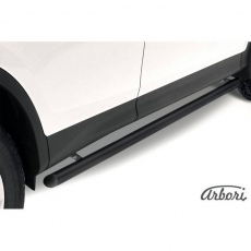 Пороги Arbori d57 труба черные для Toyota RAV4 (2013-2018) № AFZDATR41306B