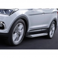 Пороги Bmw-Style овалы для Hyundai Santa Fe (вкл.Premium) (2012-2018) № B173AL.2305.2