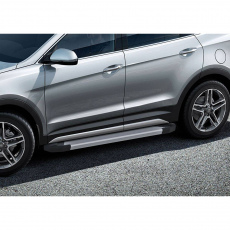 Пороги Silver для Hyundai Santa Fe (вкл. Premium) (2012-2018) № F180AL.2305.2