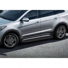 Пороги Black для Hyundai Santa Fe (вкл. Premium) (2012-2018) № F180ALB.2305.2