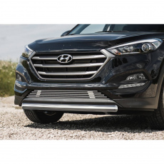 Защита переднего бампера 75x42 овал для Hyundai Tucson (2015-2018) № R.2308.003